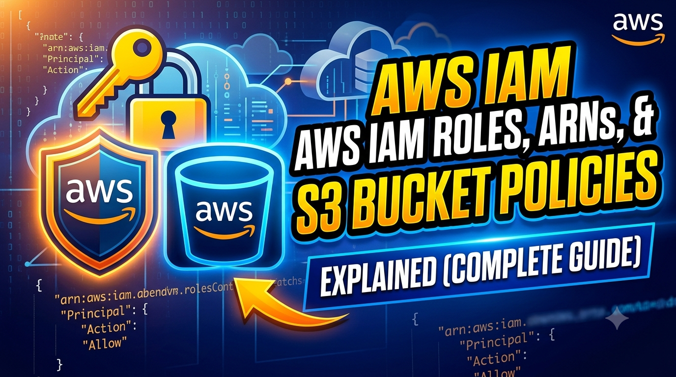 AWS IAM Roles, ARNs, and S3 Bucket Policies Explained (Complete Guide)